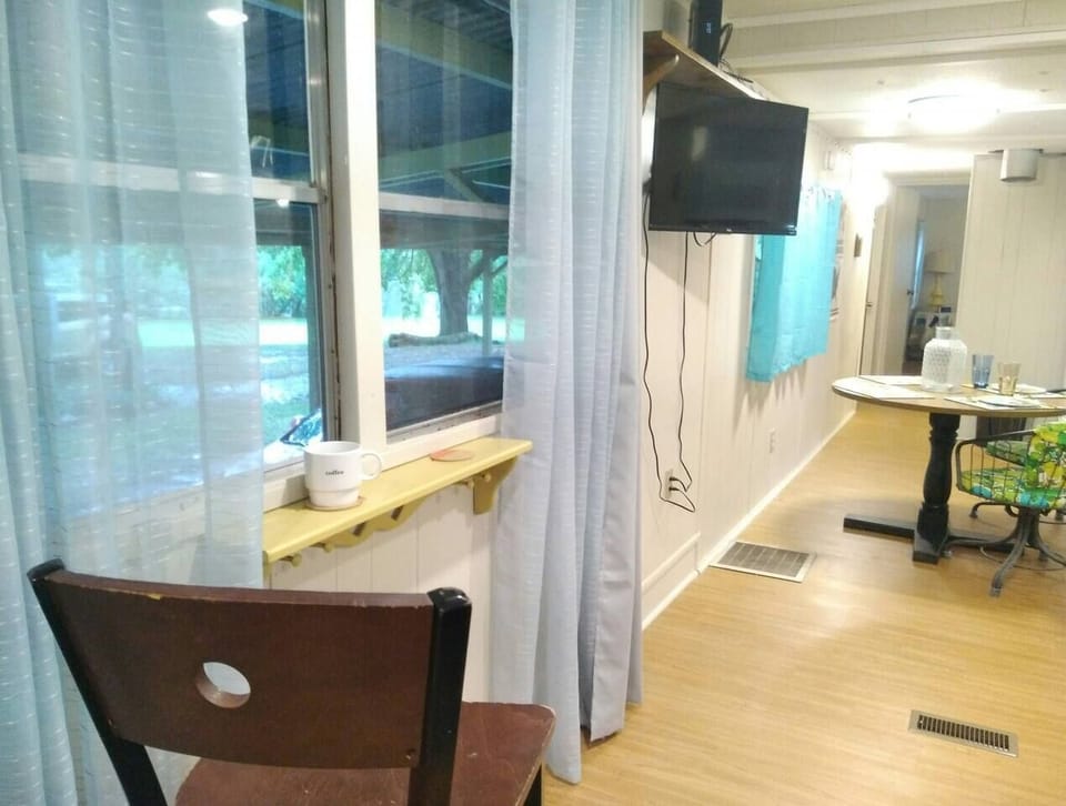 Coffee shelf to enjoy the view