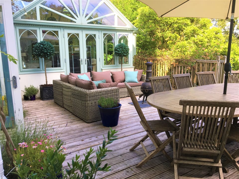 Deck area (where bbq is located)