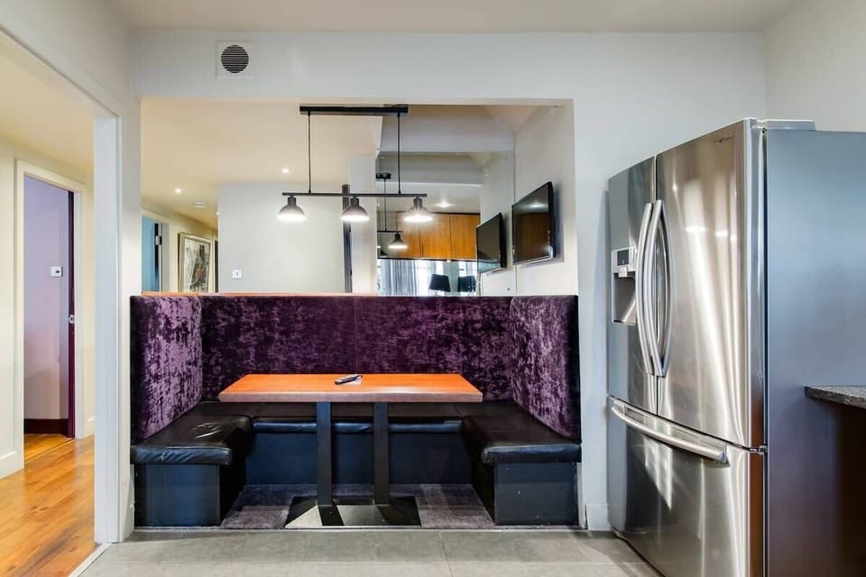 Fridge freezer with dining space