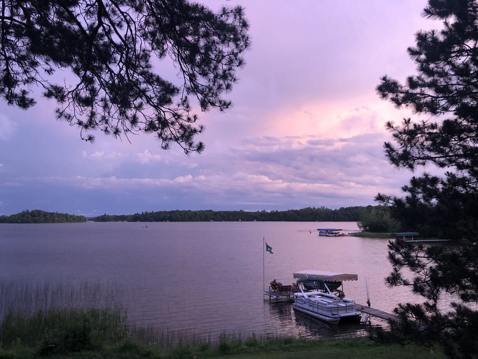 300 feet of shoreline at sunset
