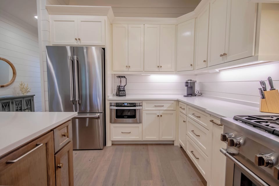 Spacious Kitchen with Thermador range- Garbage bags- Dish soap and dish tabs