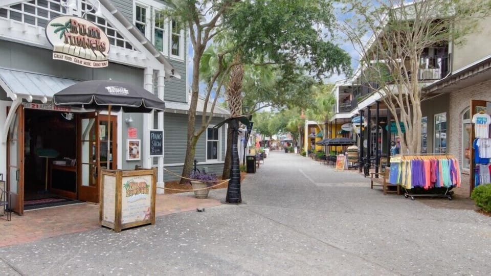 Shopping, dining and entertainment in the Village of Baytowne Wharf in the resort.