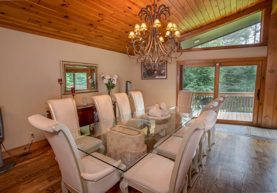 Dining Table seats 10 Guests, plus Two More at Kitchen Island