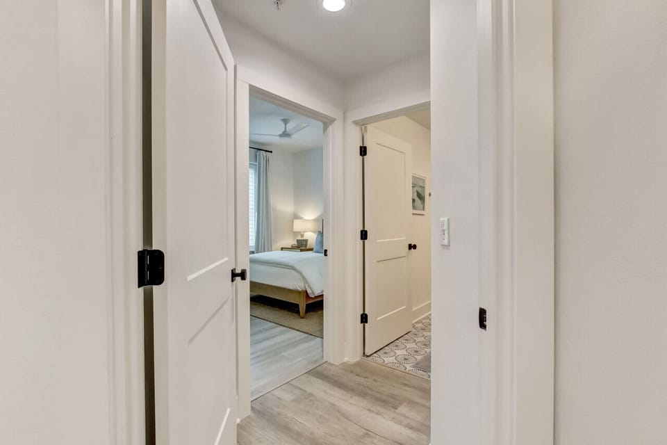 Privacy for bedroom and bath and separate privacy door for just bedroom