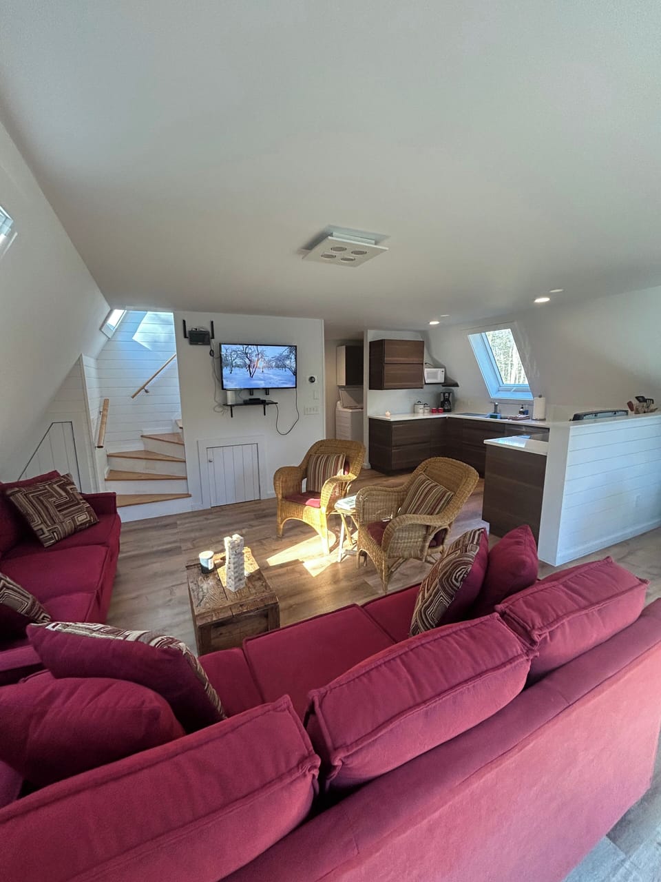 Open living space - living room and kitchen