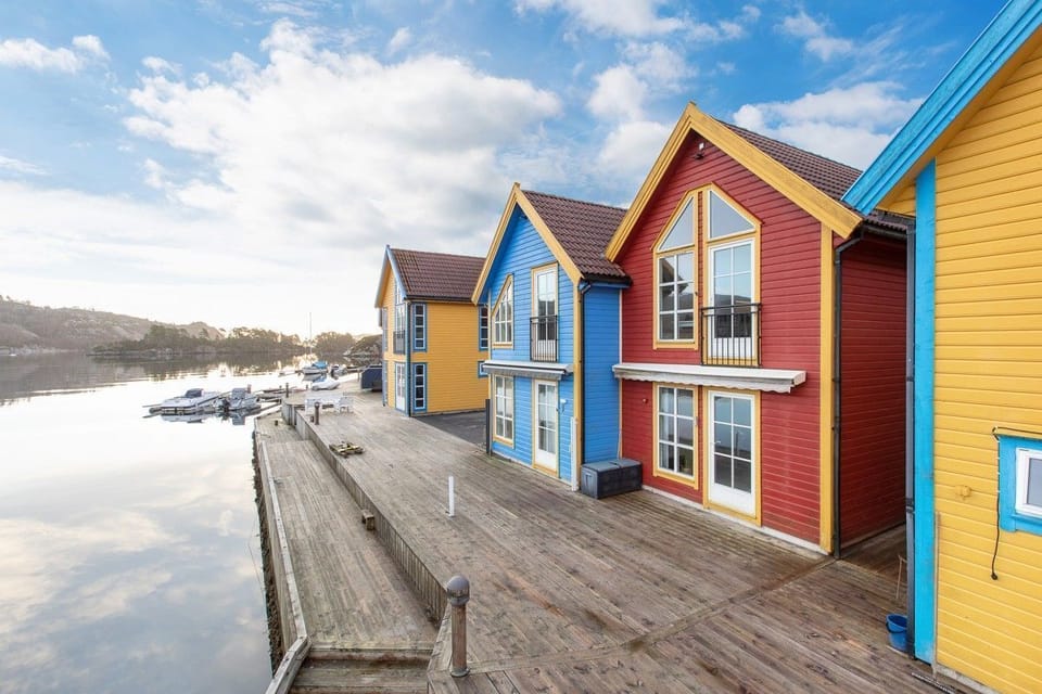 The red cabin to the right 