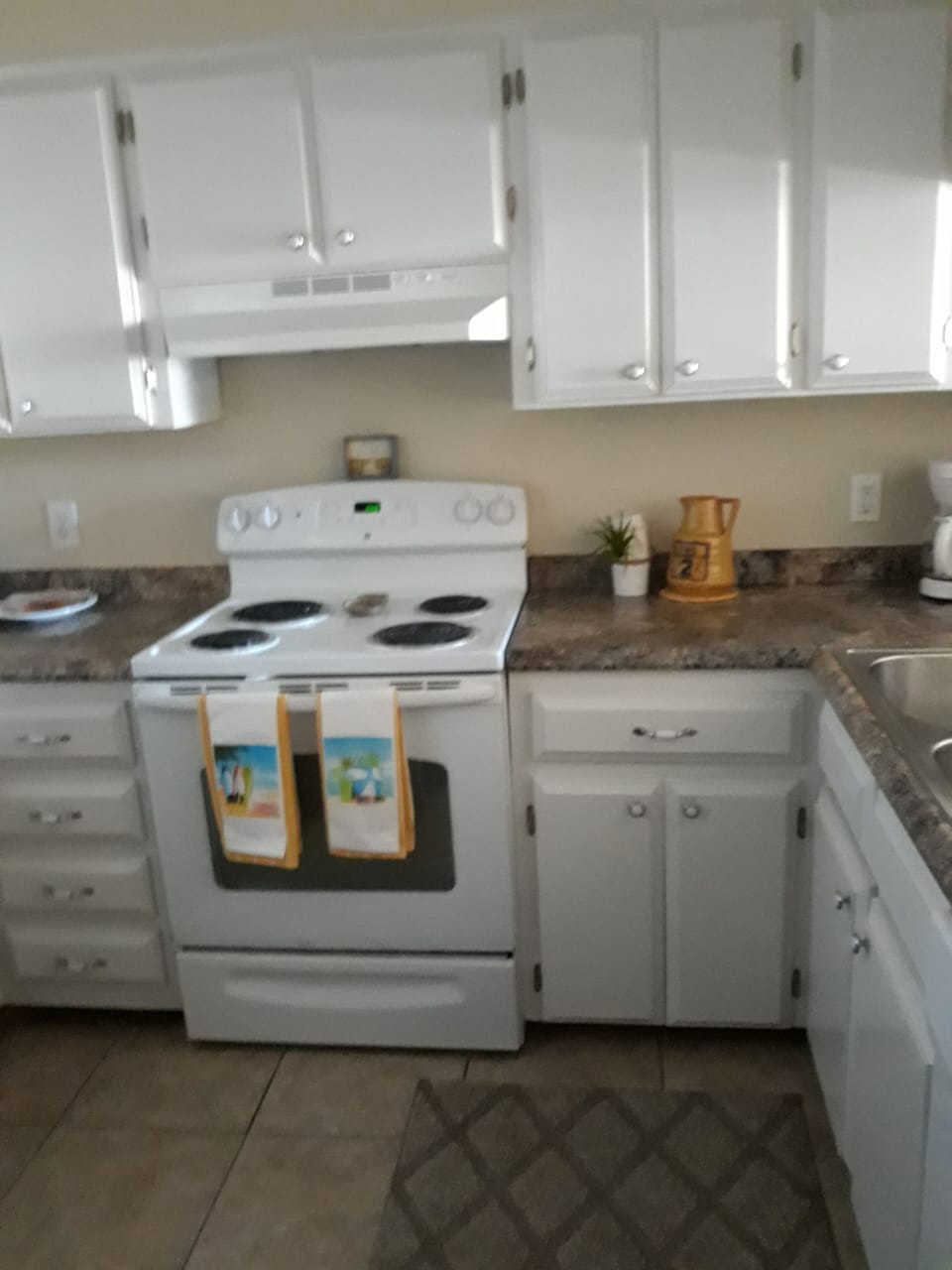 Fully stocked kitchen for all those special beach meals.  Save money and cook in