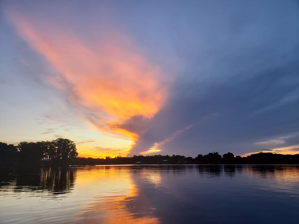 Gorgeous sunsets from the lake.