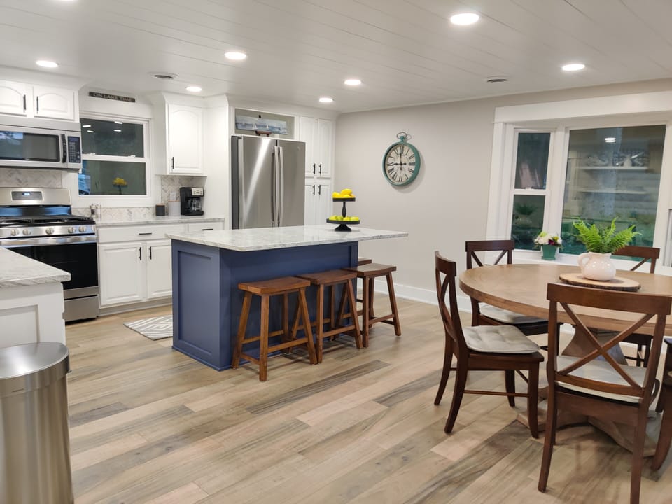 Large spacious kitchen and dining. 