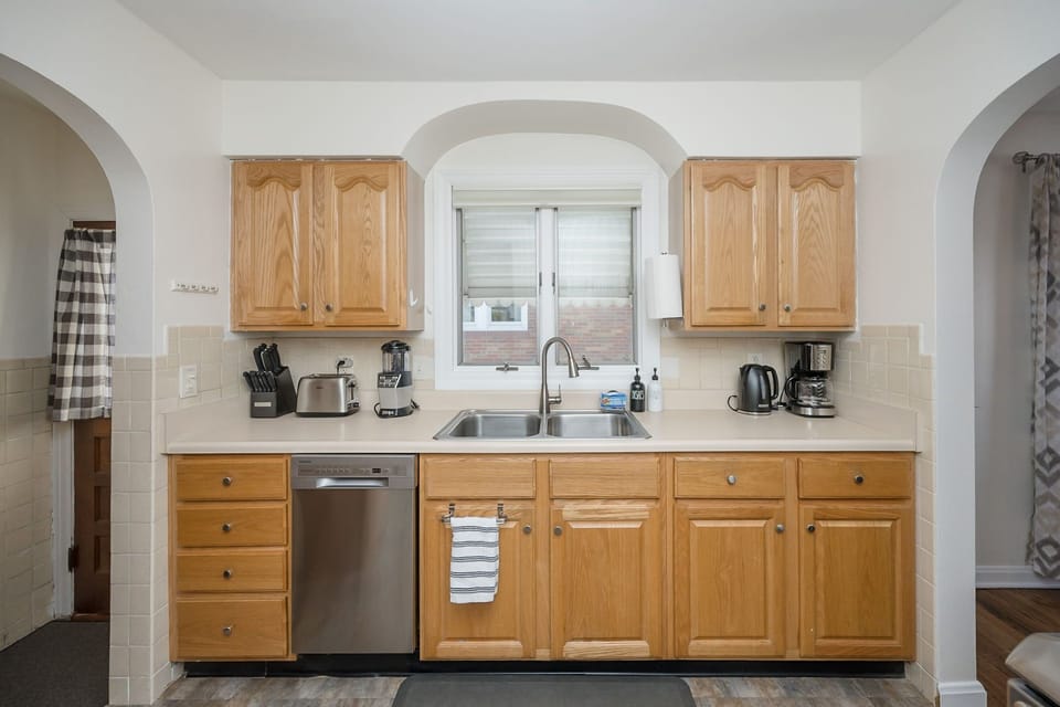 The kitchen is fully stocked with everything you need