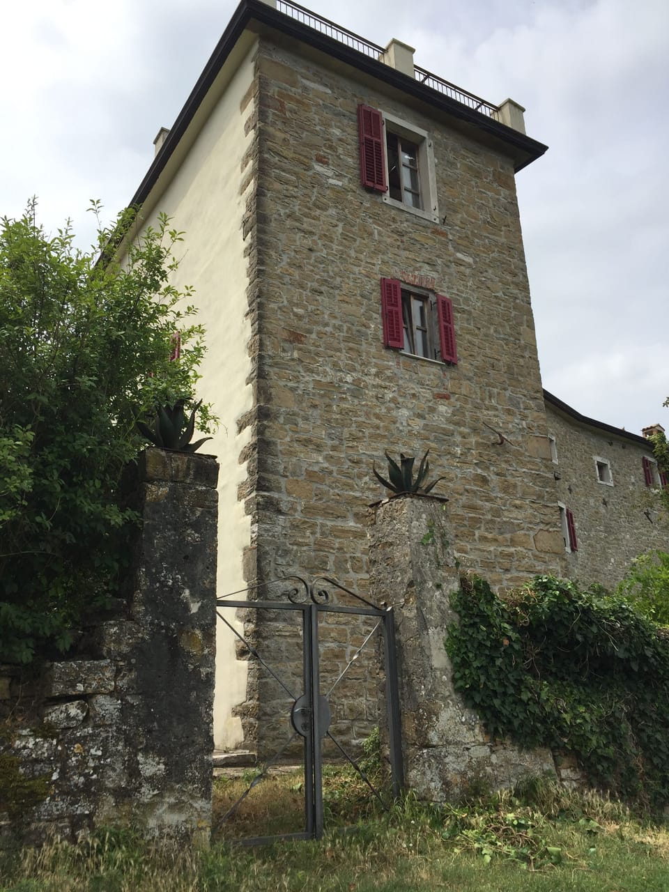 The Tower exterior and entrance to back garden