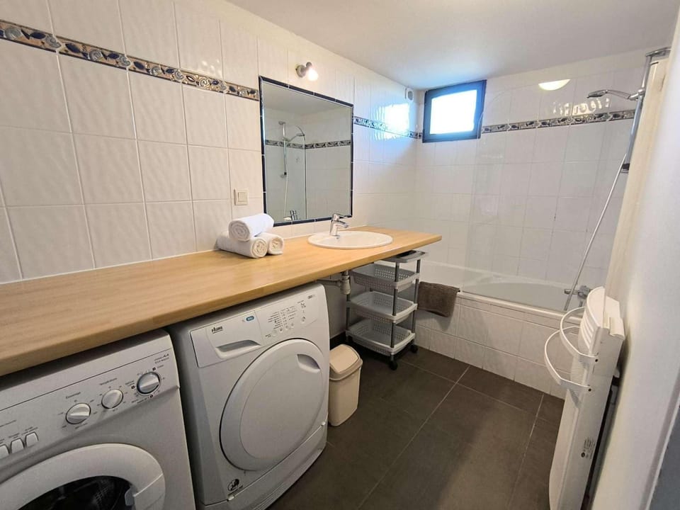 the bathroom