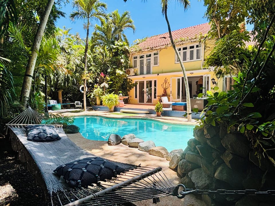 A private oasis in a city.