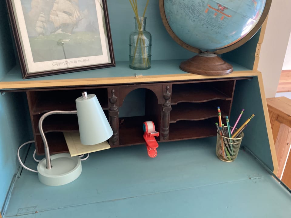 third floor loft area secretary desk