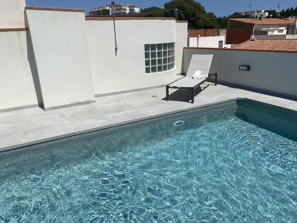 Shared rooftop pool