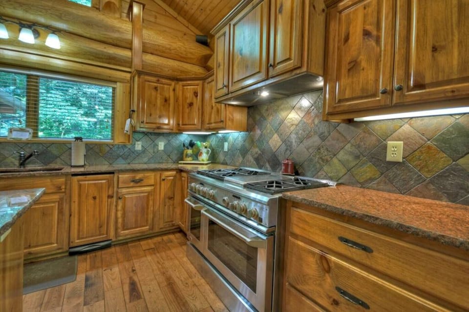 Monogram professional gas range.