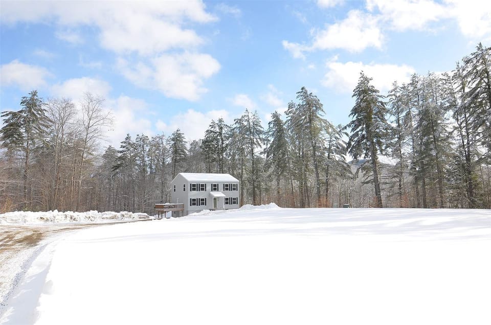 Front of the house in winter