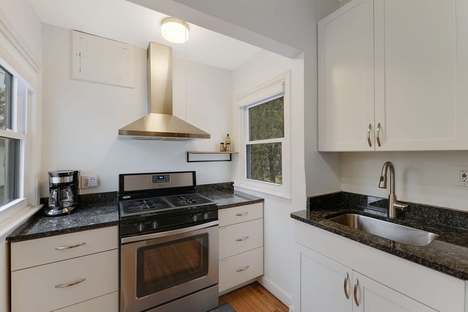 granite and stainless kitchen