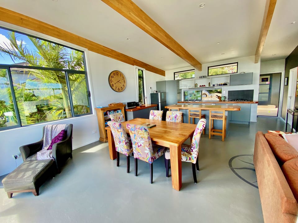 Comfortable inside dining for 6.
