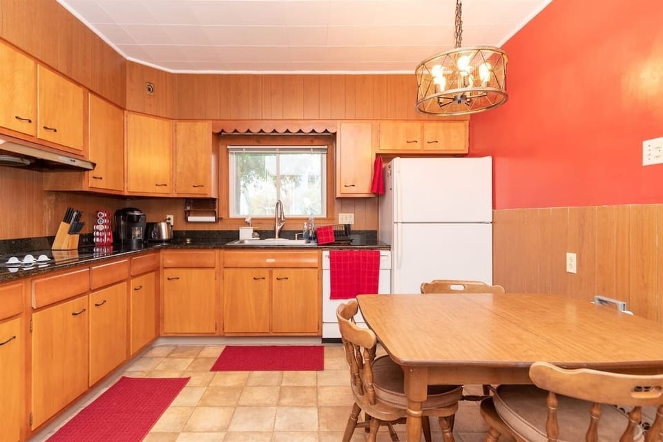 Kitchen with Full Fridge and Dishwasher