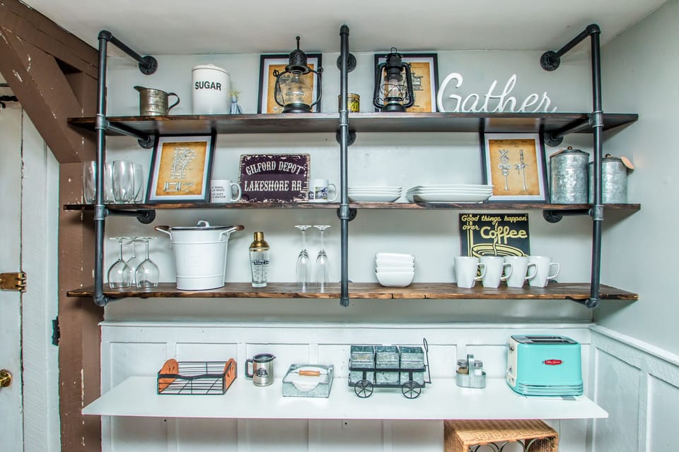 Open shelving with all the essentials