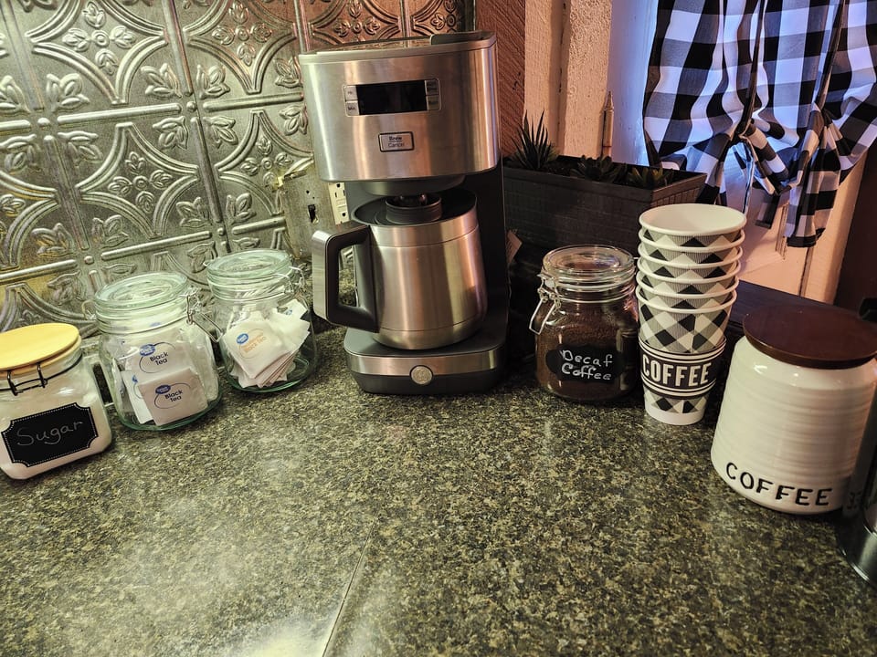 Drip coffee maker and a French press