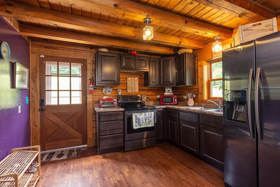 This is the main kitchen on the main floor facing the pasture