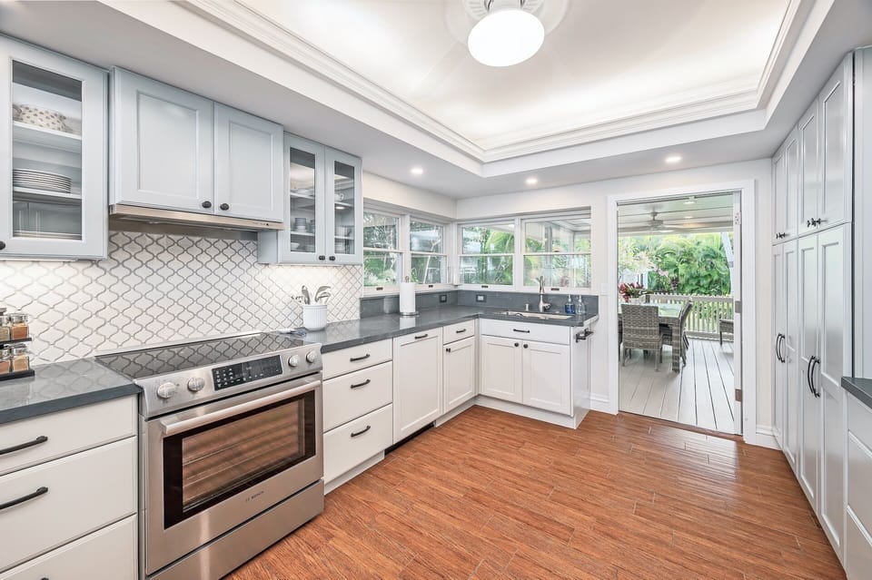 The kitchen is fully equipped with state-of-the-art appliances.