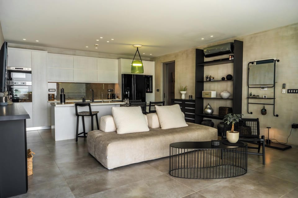 Open plan area consisted of the living room and kitchen!