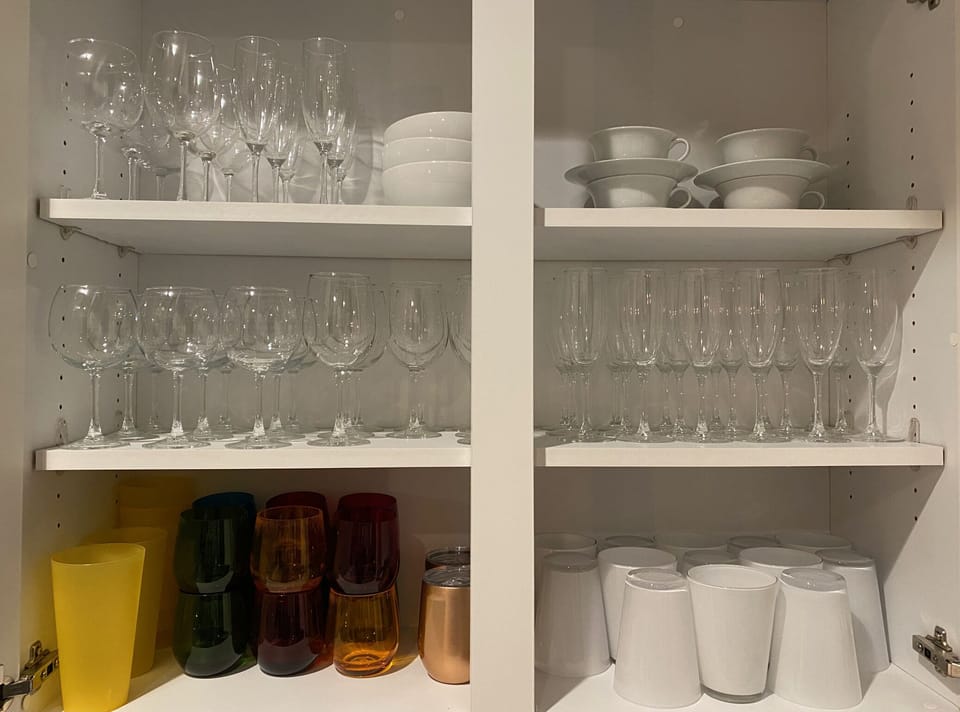 A fully equipped kitchen.
