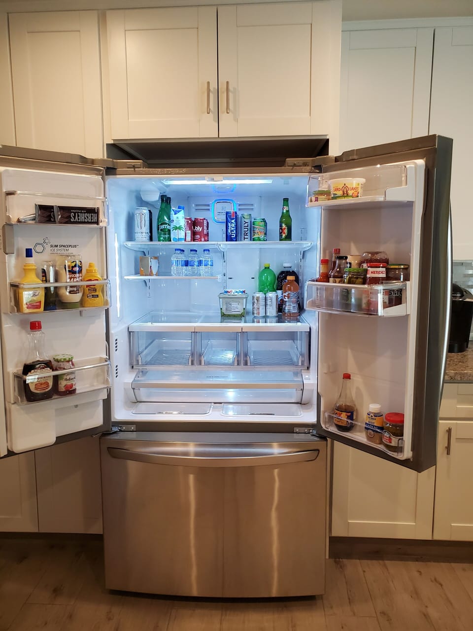 freezer, refrigerator, ice maker water dispenser from RO system