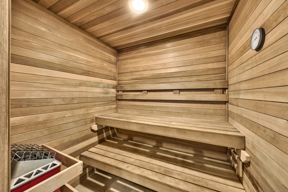 Lakeland Village community sauna located in the lodge