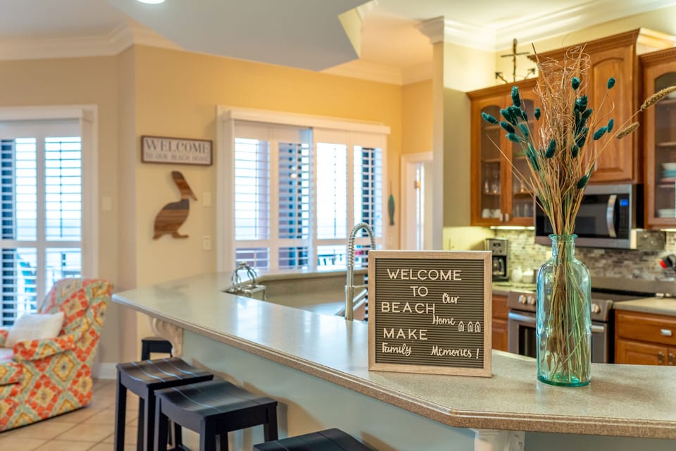 Great balcony access and views from the kitchen