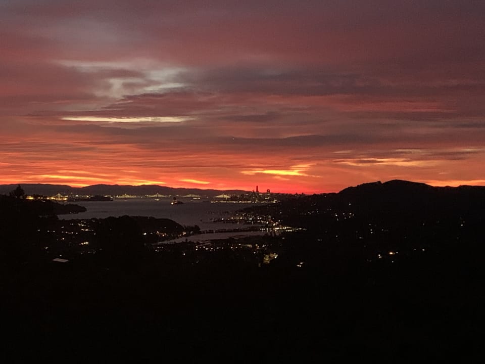 Sunrise from the deck over SF