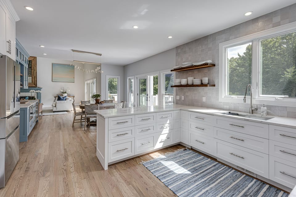 Chef's kitchen offers top of the line appliances 