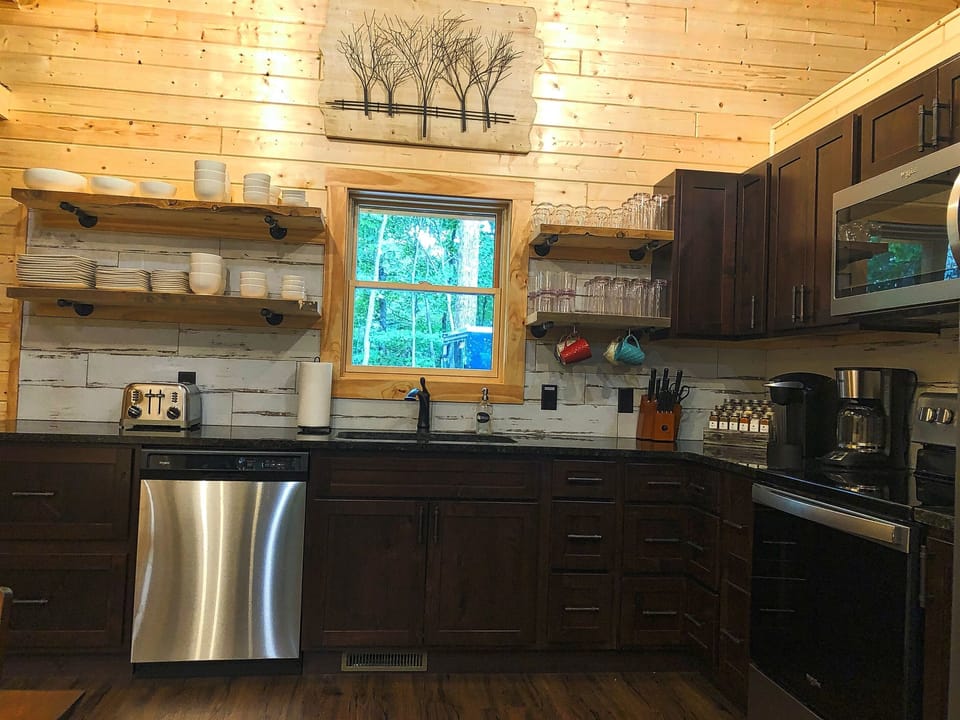 Fully stocked kitchen