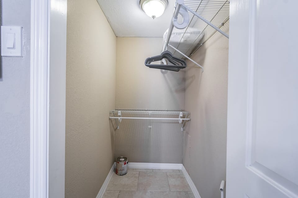 Spacious walk-in closet
