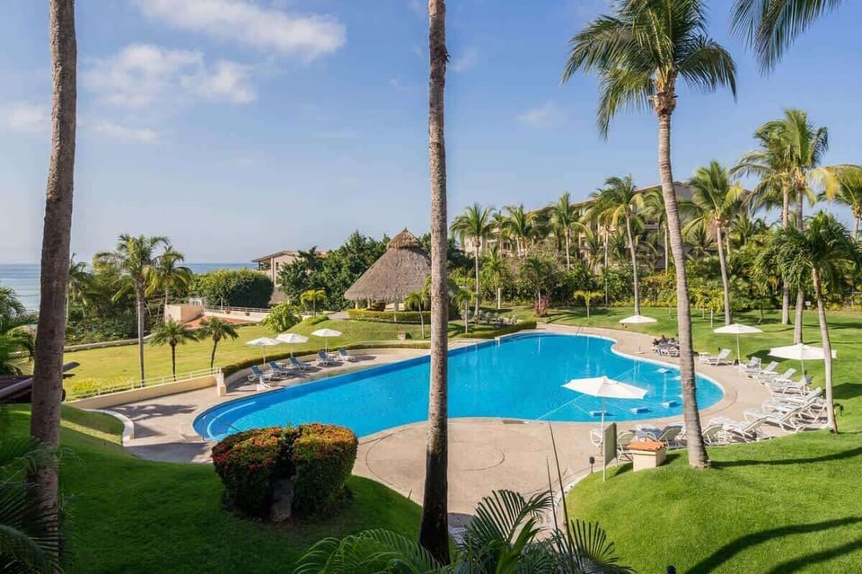 Spacious shared pool exclusive to building guests