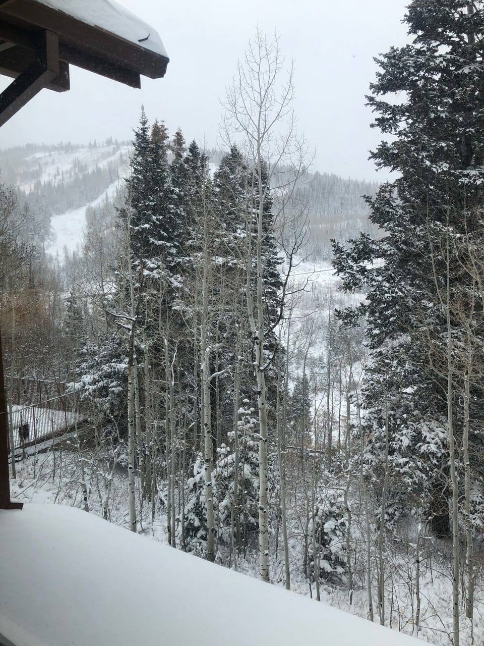 View of the slopes of upper Deer Valley