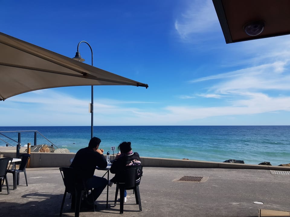 Broadway Cafe, just 300 metre stroll along the beachside path