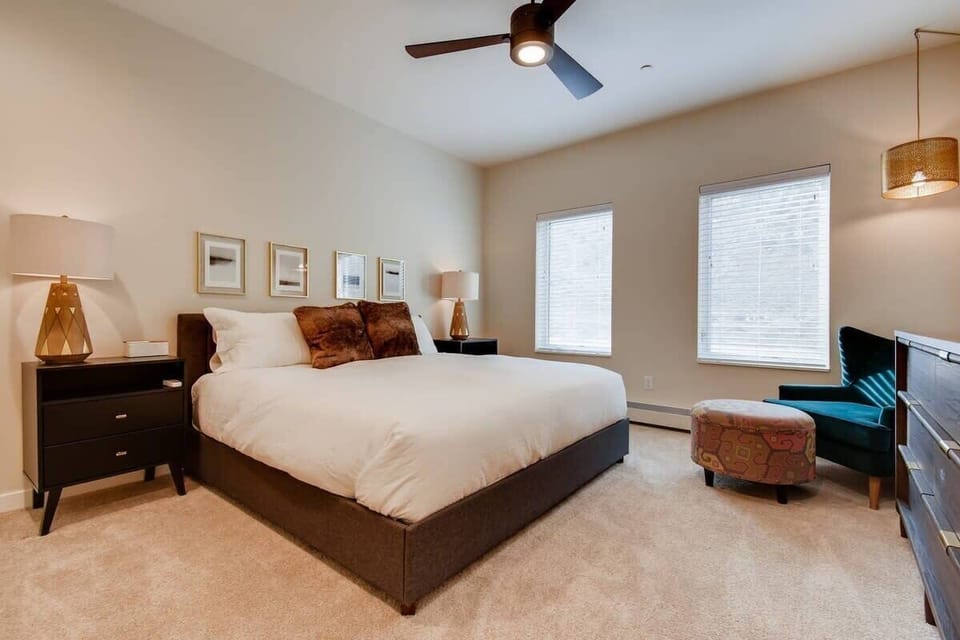 Master bedroom with King bed.