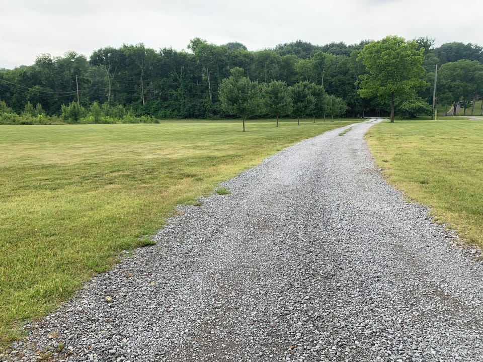 Long driveway to the home 