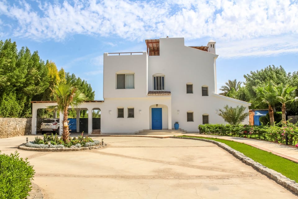Front of villa