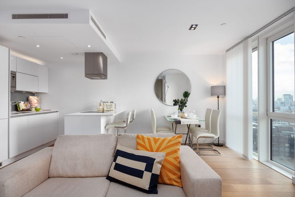 Living room & Dining area.