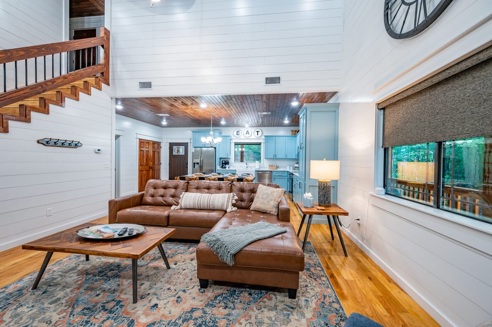 You are greeted by an open floor plan, ensuring you never miss a moment