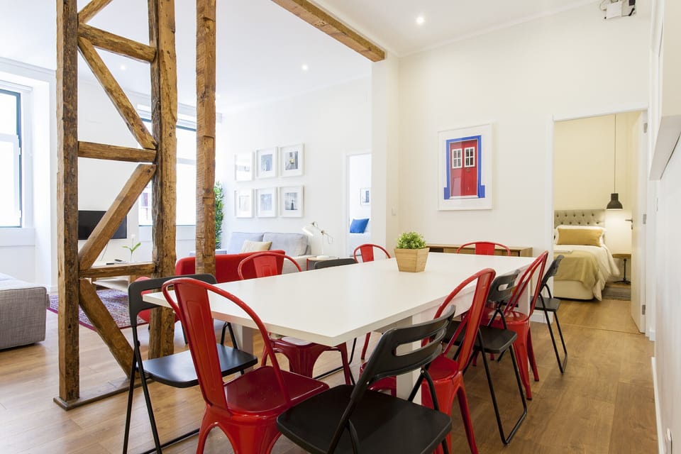 Dining Room, It's possible to open the table and there are extra chairs available