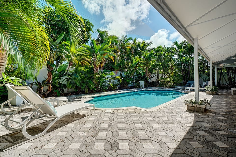 Awesome pool area.  Very private. 