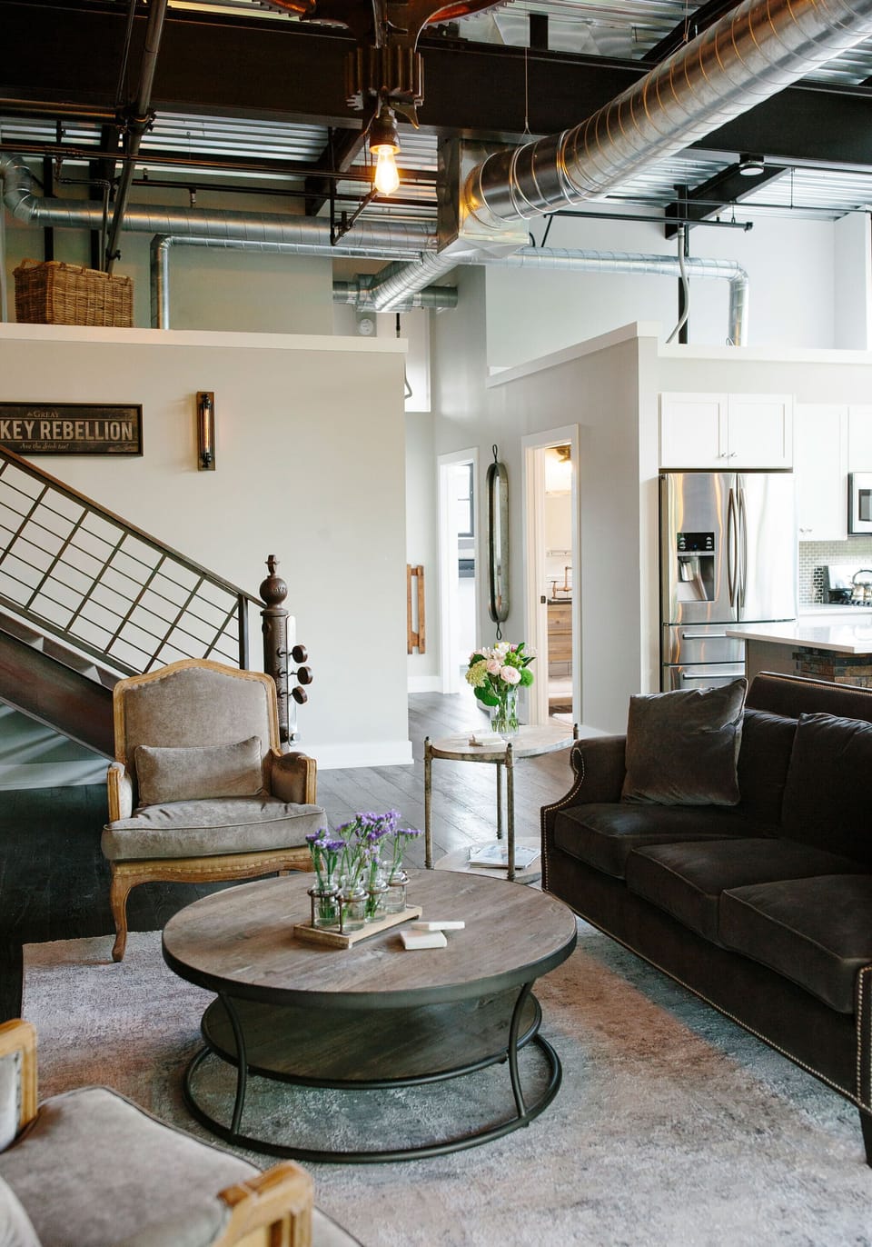 15-foot ceilings in this expansive great room.