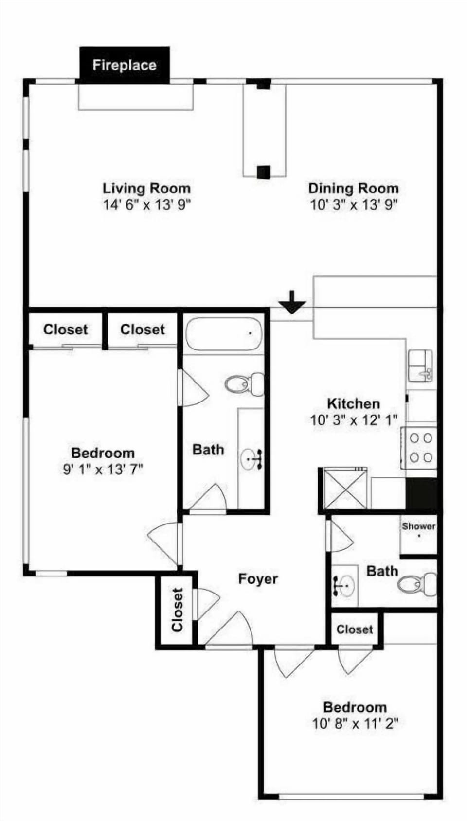 Floor Plan of Condo