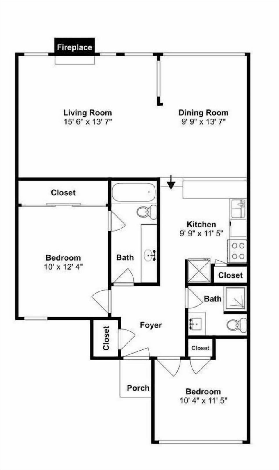 Floor Plan of Condo
